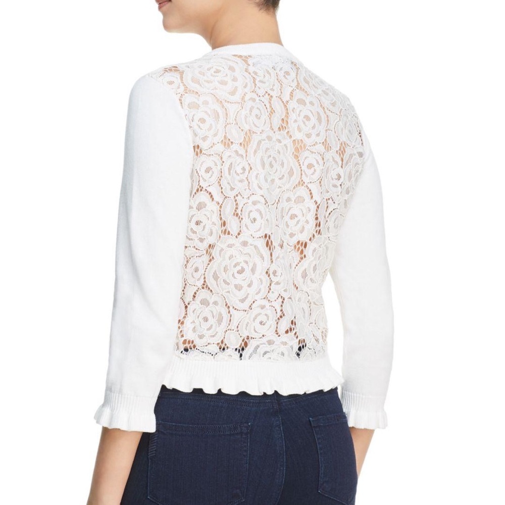 Karl Lagerfeld White Buttoned Cardigan